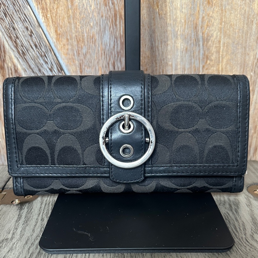 Coach 13642 ALI Signature Satin & Leather Hobo Shoulder Bag & Matching Wallet - Picture 2 of 16